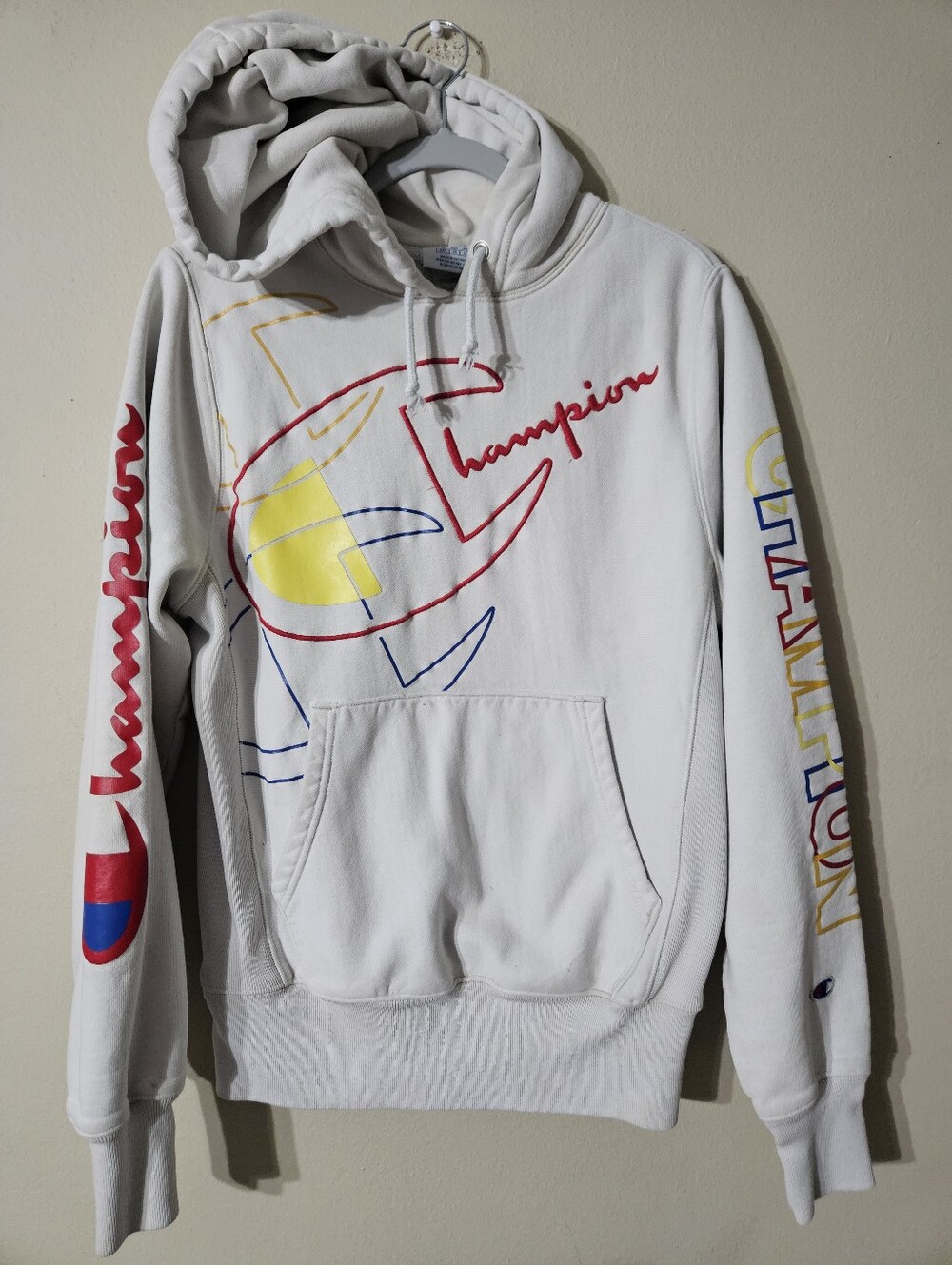 VTG Champion Retro Reverse Weave Hoodie Small